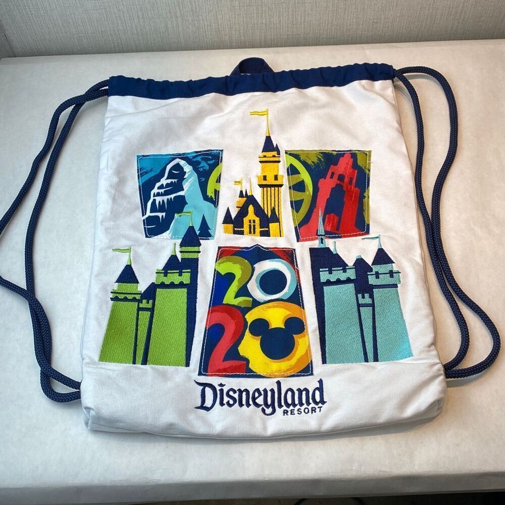 Disneyland Resort Canvas Cinch Sack Backpack Disney Parks